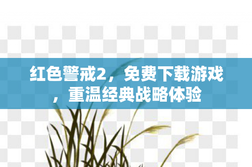 红色警戒2，免费下载游戏，重温经典战略体验