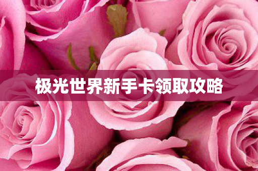 极光世界新手卡领取攻略 极光世界新手卡领取攻略