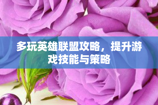 多玩英雄联盟攻略,提升游戏技能与策略 多玩英雄联盟攻略,提升游戏技能与策略