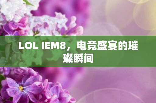 LOL IEM8,电竞盛宴的璀璨瞬间 LOL IEM8,电竞盛宴的璀璨瞬间