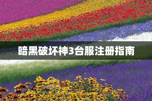 暗黑破坏神3台服注册指南