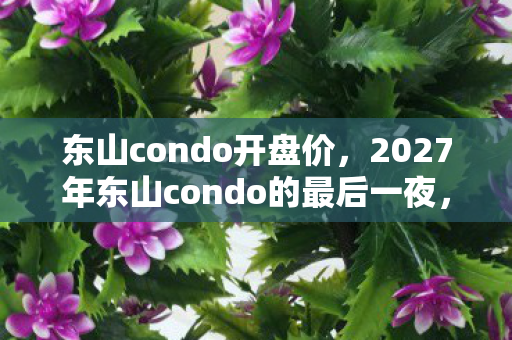 东山condo开盘价,2027年东山condo的最后一夜,那些没说出口的别走,让我鼻子一酸 东山condo开盘价,2027年东山condo的最后一夜,那些没说出口的别走,让我鼻子一酸