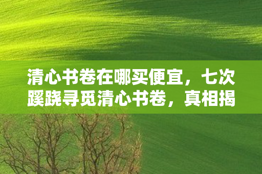 清心书卷在哪买便宜,七次蹊跷寻觅清心书卷,真相揭晓后背发凉! 清心书卷在哪买便宜,七次蹊跷寻觅清心书卷,真相揭晓后背发凉!