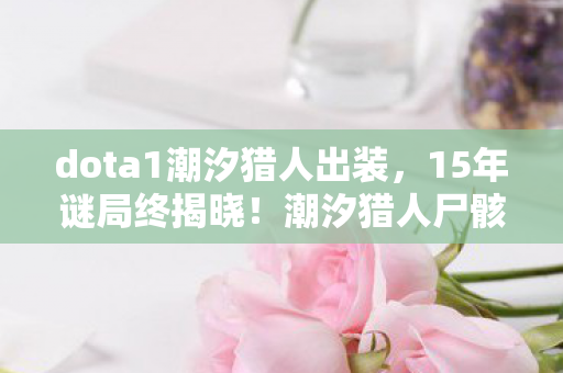 dota1潮汐猎人出装，15年谜局终揭晓！潮汐猎人尸骸遍野，泪目，谁在操控这死亡轮回？