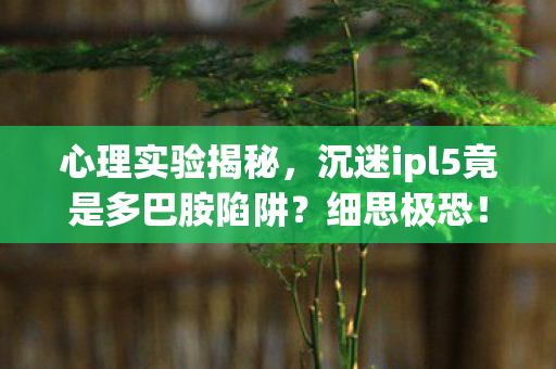 沉迷ipl5竟是多巴胺陷阱图片