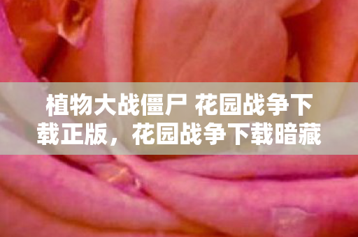 植物大战僵尸 花园战争下载正版图片