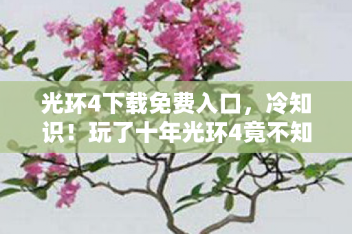 玩了十年光环4竟不知新手教程颠覆真相图片