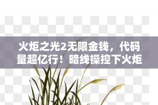 火炬之光2无限金钱,代码量超亿行!暗线操控下火炬之光2破解让玩家头皮发麻 火炬之光2无限金钱,代码量超亿行!暗线操控下火炬之光2破解让玩家头皮发麻
