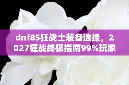 dnf85狂战士装备选择,2027狂战终极指南99%玩家不知道的85级狂战暴走秘技,错过再等十年! dnf85狂战士装备选择,2027狂战终极指南99%玩家不知道的85级狂战暴走秘技,错过再等十年!