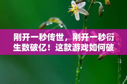 刚开一秒传世,刚开一秒衍生数破亿!这款游戏如何破圈引爆音乐综艺与时尚秀场? 刚开一秒传世,刚开一秒衍生数破亿!这款游戏如何破圈引爆音乐综艺与时尚秀场?