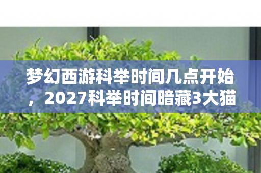 梦幻西游科举时间几点开始,2027科举时间暗藏3大猫腻!策划这波操作让老玩家集体上头 梦幻西游科举时间几点开始,2027科举时间暗藏3大猫腻!策划这波操作让老玩家集体上头