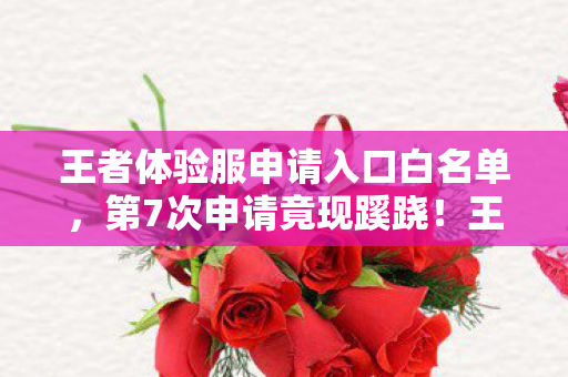 王者体验服申请入口白名单,第7次申请竟现蹊跷!王者体验服背后真相,让人后背发凉 王者体验服申请入口白名单,第7次申请竟现蹊跷!王者体验服背后真相,让人后背发凉