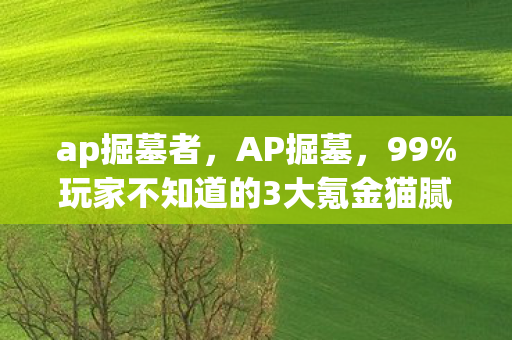 ap掘墓者,AP掘墓,99%玩家不知道的3大氪金猫腻,上头到想摔手机! ap掘墓者,AP掘墓,99%玩家不知道的3大氪金猫腻,上头到想摔手机!