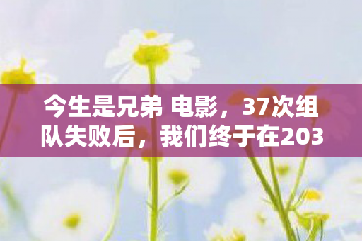 今生是兄弟 电影，37次组队失败后，我们终于在2035年服务器崩塌前打出了兄弟的终章