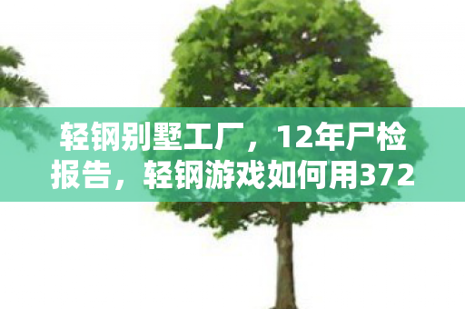 轻钢别墅工厂,12年尸检报告,轻钢游戏如何用372次更新,把12万玩家熬成泪目数字 轻钢别墅工厂,12年尸检报告,轻钢游戏如何用372次更新,把12万玩家熬成泪目数字