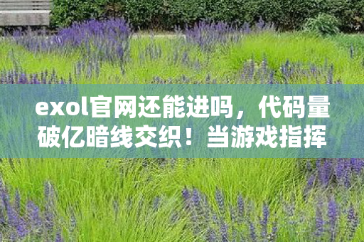 exol官网还能进吗,代码量破亿暗线交织!当游戏指挥官的我,头皮发麻的真相竟是…… exol官网还能进吗,代码量破亿暗线交织!当游戏指挥官的我,头皮发麻的真相竟是……