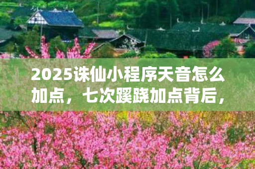 2025诛仙小程序天音怎么加点,七次蹊跷加点背后,后背发凉的十年逃亡真相 2025诛仙小程序天音怎么加点,七次蹊跷加点背后,后背发凉的十年逃亡真相