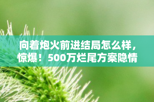 向着炮火前进结局怎么样,惊爆!500万烂尾方案隐情曝光,离职老兵掀桌,当年真吓一跳! 向着炮火前进结局怎么样,惊爆!500万烂尾方案隐情曝光,离职老兵掀桌,当年真吓一跳!