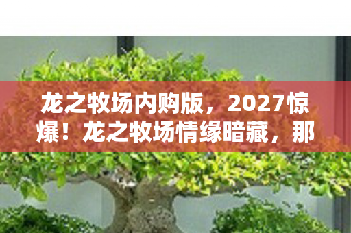 龙之牧场内购版,2027惊爆!龙之牧场情缘暗藏,那些深夜对话让我鼻子一酸 龙之牧场内购版,2027惊爆!龙之牧场情缘暗藏,那些深夜对话让我鼻子一酸