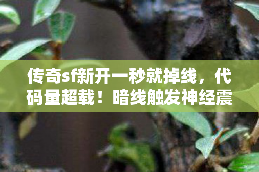 传奇sf新开一秒就掉线,代码量超载!暗线触发神经震颤,当传奇SF的秒开宇宙开始吞噬玩家意识 传奇sf新开一秒就掉线,代码量超载!暗线触发神经震颤,当传奇SF的秒开宇宙开始吞噬玩家意识