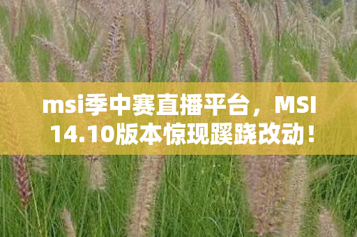 msi季中赛直播平台,MSI 14.10版本惊现蹊跷改动!老玩家直呼,这波回忆杀太上头! msi季中赛直播平台,MSI 14.10版本惊现蹊跷改动!老玩家直呼,这波回忆杀太上头!