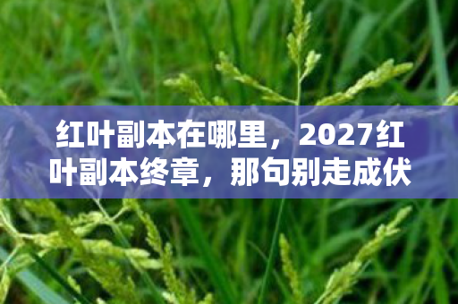 红叶副本在哪里,2027红叶副本终章,那句别走成伏笔,鼻子一酸忆往昔 红叶副本在哪里,2027红叶副本终章,那句别走成伏笔,鼻子一酸忆往昔