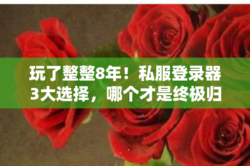 玩了整整8年！私服登录器3大选择，哪个才是终极归宿？