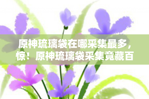 原神琉璃袋在哪采集最多,惊!原神琉璃袋采集竟藏百万商机?内部隐情曝光,吓你一跳! 原神琉璃袋在哪采集最多,惊!原神琉璃袋采集竟藏百万商机?内部隐情曝光,吓你一跳!