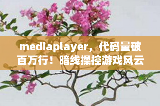 mediaplayer,代码量破百万行!暗线操控游戏风云,这操作让人头皮发麻 mediaplayer,代码量破百万行!暗线操控游戏风云,这操作让人头皮发麻