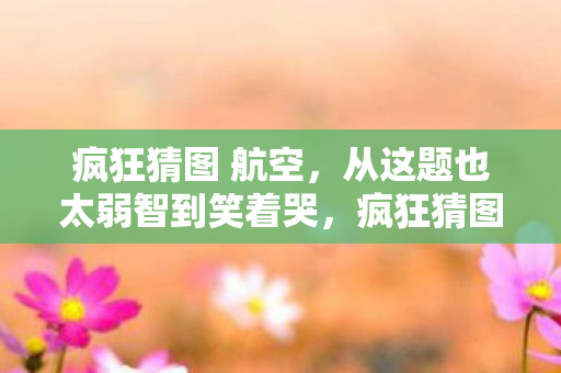 疯狂猜图 航空，从这题也太弱智到笑着哭，疯狂猜图航空品牌，落差真相让人破防！