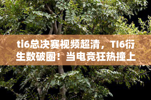 ti6总决赛视频超清,TI6衍生数破圈!当电竞狂热撞上意想不到的周边宇宙 ti6总决赛视频超清,TI6衍生数破圈!当电竞狂热撞上意想不到的周边宇宙