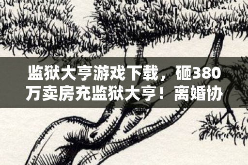 监狱大亨游戏下载，砸380万卖房充监狱大亨！离婚协议藏惊天隐情，妻子哭到昏厥！