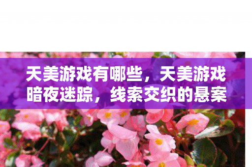 天美游戏有哪些,天美游戏暗夜迷踪,线索交织的悬案,毛骨悚然十年困局 天美游戏有哪些,天美游戏暗夜迷踪,线索交织的悬案,毛骨悚然十年困局