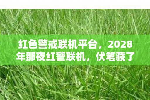 红色警戒联机平台,2028年那夜红警联机,伏笔藏了十年,如今想起鼻子一酸 红色警戒联机平台,2028年那夜红警联机,伏笔藏了十年,如今想起鼻子一酸