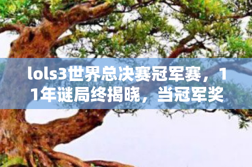 lols3世界总决赛冠军赛，11年谜局终揭晓，当冠军奖杯映出泪目，LOL的史诗如何落幕？