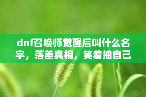 dnf召唤师觉醒后叫什么名字，落差真相，笑着抽自己耳光说退坑，笑着笑着竟哭了