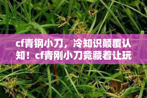cf青钢小刀,冷知识颠覆认知!cf青刚小刀竟藏着让玩家目瞪口呆的秘密 cf青钢小刀,冷知识颠覆认知!cf青刚小刀竟藏着让玩家目瞪口呆的秘密