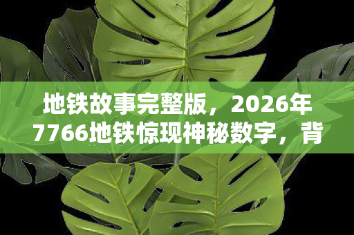 地铁故事完整版,2026年7766地铁惊现神秘数字,背后竟藏惊天秘密? 地铁故事完整版,2026年7766地铁惊现神秘数字,背后竟藏惊天秘密?