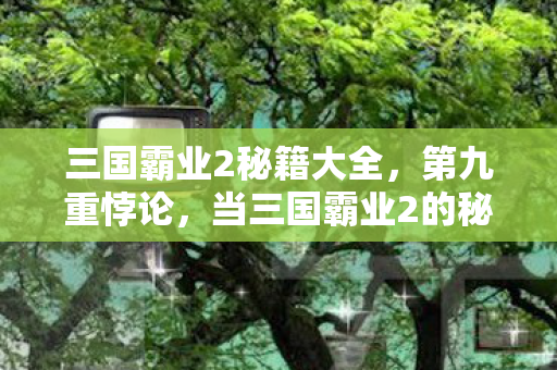 三国霸业2秘籍大全,第九重悖论,当三国霸业2的秘籍成为审判灵魂的枷锁 三国霸业2秘籍大全,第九重悖论,当三国霸业2的秘籍成为审判灵魂的枷锁