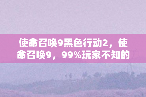 使命召唤9黑色行动2,使命召唤9,99%玩家不知的3大隐秘数值,暗改后胜率暴涨300%! 使命召唤9黑色行动2,使命召唤9,99%玩家不知的3大隐秘数值,暗改后胜率暴涨300%!