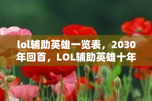 lol辅助英雄一览表，2030年回首，LOL辅助英雄十年变迁，为何说它才是终极BOSS？