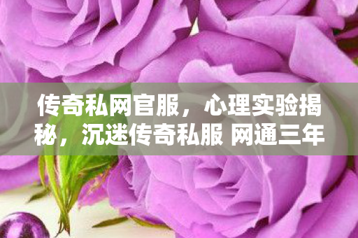 传奇私网官服，心理实验揭秘，沉迷传奇私服 网通三年，细思极恐的自我囚禁