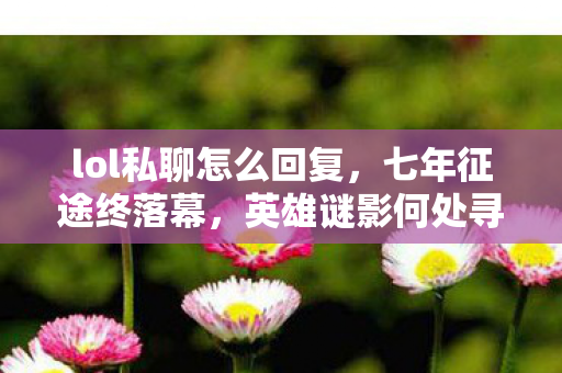 lol私聊怎么回复，七年征途终落幕，英雄谜影何处寻？泪目告别LOL！