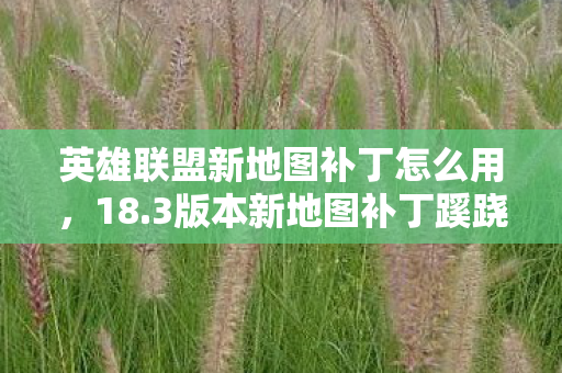 英雄联盟新地图补丁怎么用,18.3版本新地图补丁蹊跷上线!玩家直呼,这变化太惊人! 英雄联盟新地图补丁怎么用,18.3版本新地图补丁蹊跷上线!玩家直呼,这变化太惊人!