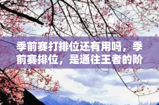 季前赛打排位还有用吗,季前赛排位,是通往王者的阶梯,还是困住灵魂的悖论牢笼? 季前赛打排位还有用吗,季前赛排位,是通往王者的阶梯,还是困住灵魂的悖论牢笼?