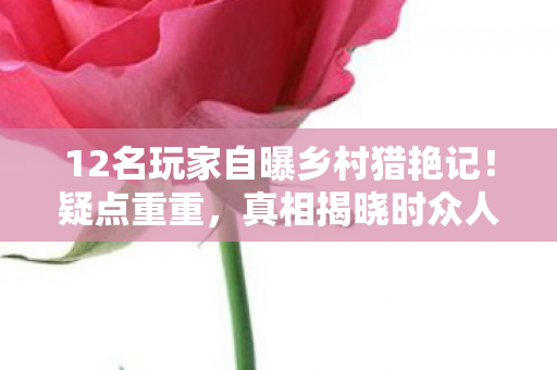 12名玩家自曝乡村猎艳记!疑点重重,真相揭晓时众人绷不住了 12名玩家自曝乡村猎艳记!疑点重重,真相揭晓时众人绷不住了