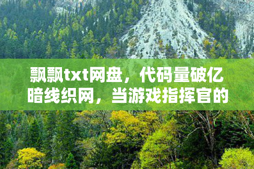 飘飘txt网盘，代码量破亿暗线织网，当游戏指挥官的我，在现实里头皮发麻