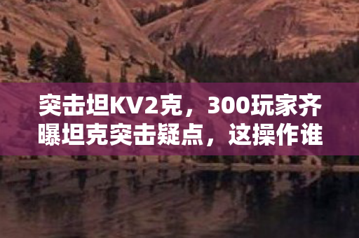 突击坦KV2克，300玩家齐曝坦克突击疑点，这操作谁绷得住？网吧泪笑大公开！