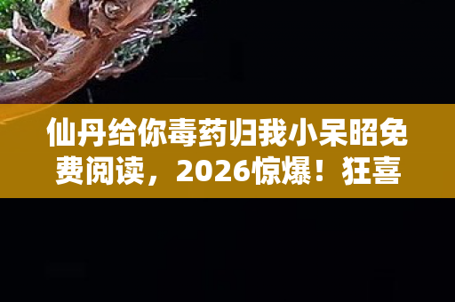 仙丹给你毒药归我小呆昭免费阅读，2026惊爆！狂喜背后，这仙丹竟藏着惊天秘密？