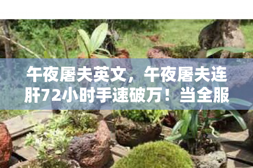 午夜屠夫英文，午夜屠夫连肝72小时手速破万！当全服追杀令响起，他竟在屠刀下藏了这把钥匙……